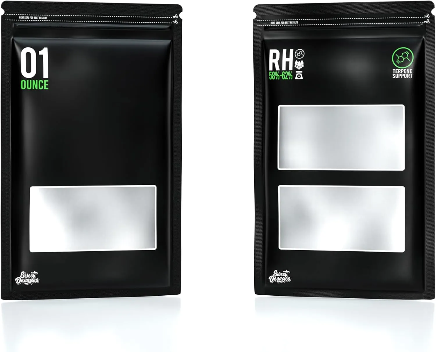 1 Ounce Bags - 50 Pack Lock & Seal Storage & Curing Bags Heat Sealable 6" x 9.8" x 3.15" Inch (1oz, 28g)