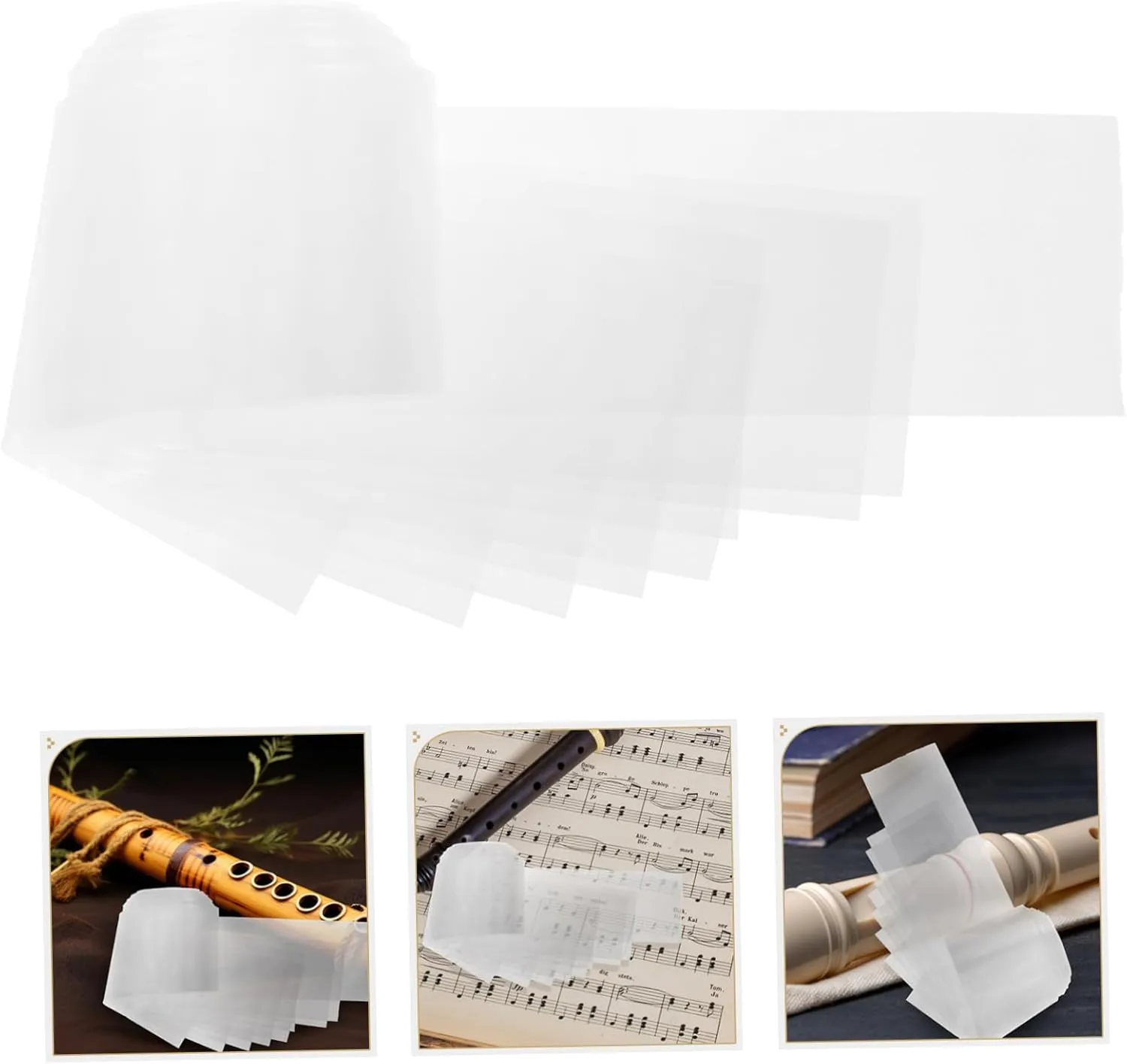 10 pcs Vertical Flute Storage Bag Durable Plastic Flute Case Protection for Musicians and Music Accessories