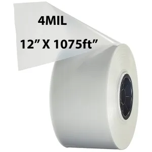 12 inch x 1075ft Poly Tubing Roll 4 Mil LDPE Low Density