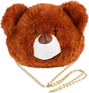 1Pc Adorable Bear Crossbody Bag Cute Cartoon Storage Pouch for Fashionable Shoulder Bag for Items Like Lipstick and Change