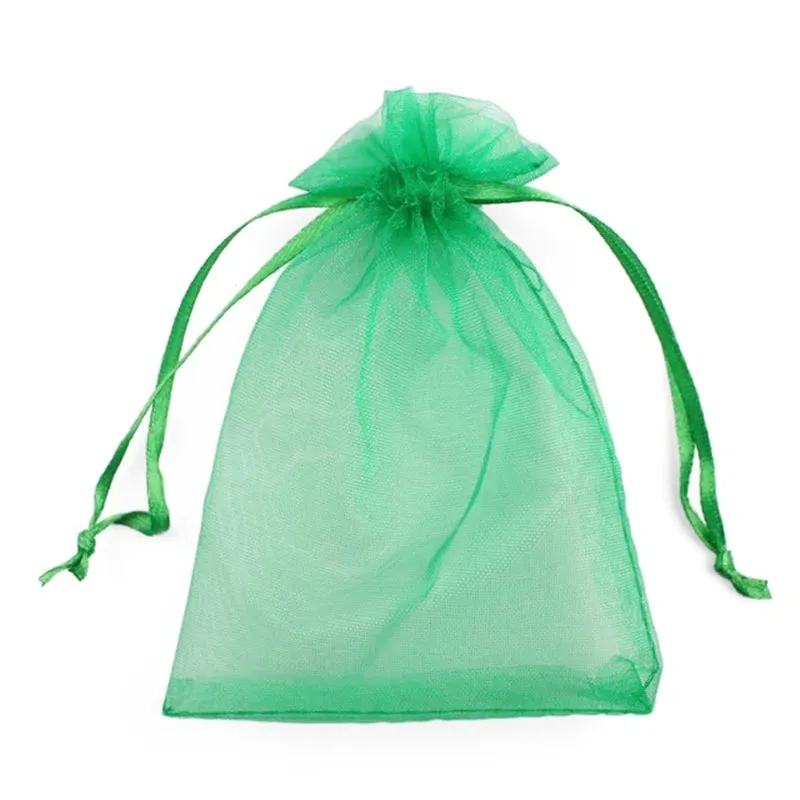 25/50pcs Drawstring Organza Bags – Small Pouches for Jewelry, Makeup, Wedding Packaging, and Gift Bags