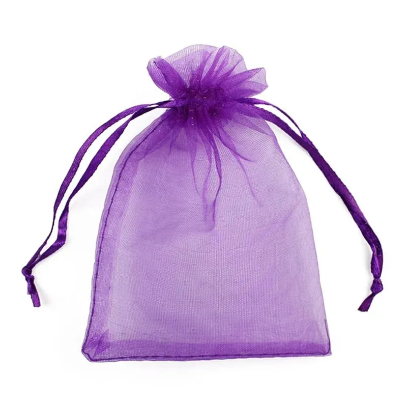 25/50pcs Drawstring Organza Bags – Small Pouches for Jewelry, Makeup, Wedding Packaging, and Gift Bags
