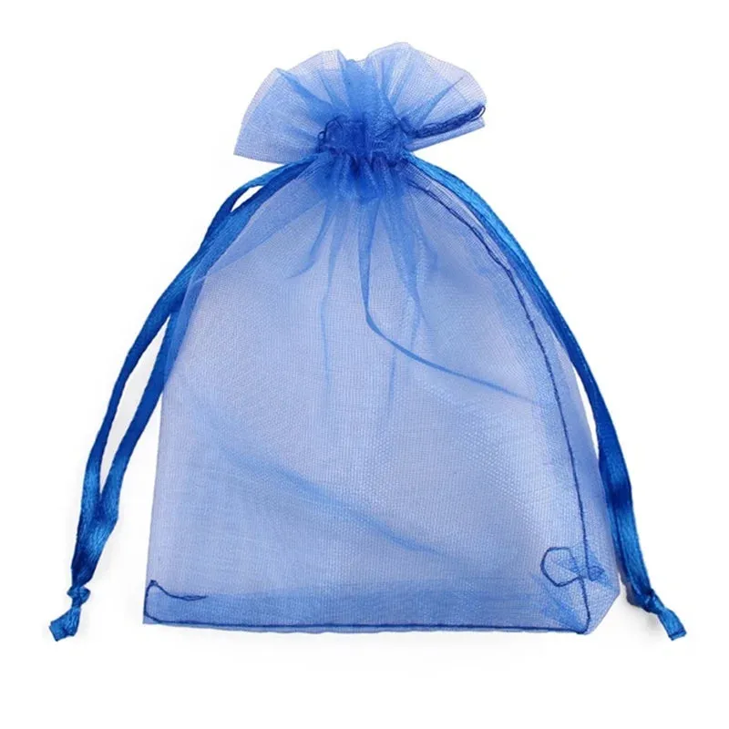 25/50pcs Drawstring Organza Bags – Small Pouches for Jewelry, Makeup, Wedding Packaging, and Gift Bags