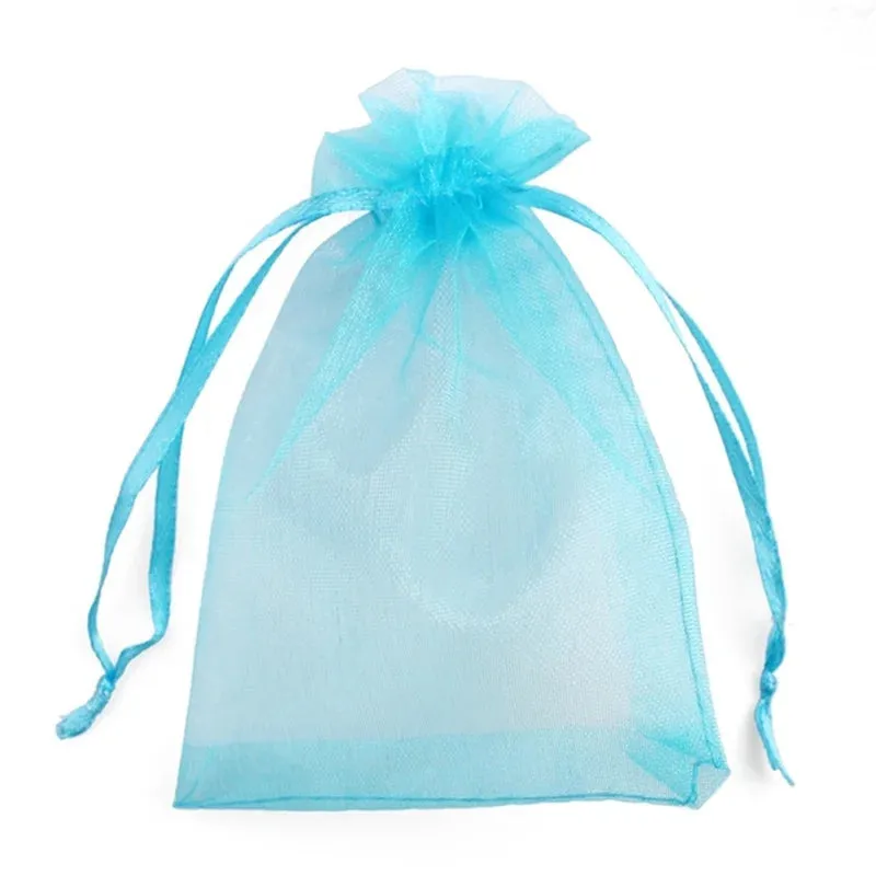 25/50pcs Drawstring Organza Bags – Small Pouches for Jewelry, Makeup, Wedding Packaging, and Gift Bags