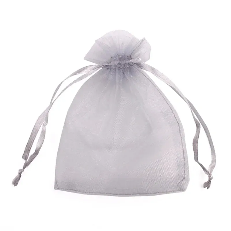 25/50pcs Drawstring Organza Bags – Small Pouches for Jewelry, Makeup, Wedding Packaging, and Gift Bags