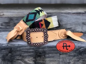 2" Wide Adjustable Buckskin Leather and Genuine Wool Cross Body or Shoulder Strap for Handbag, Rope Can, Computer Bag, Camera Bag, etc