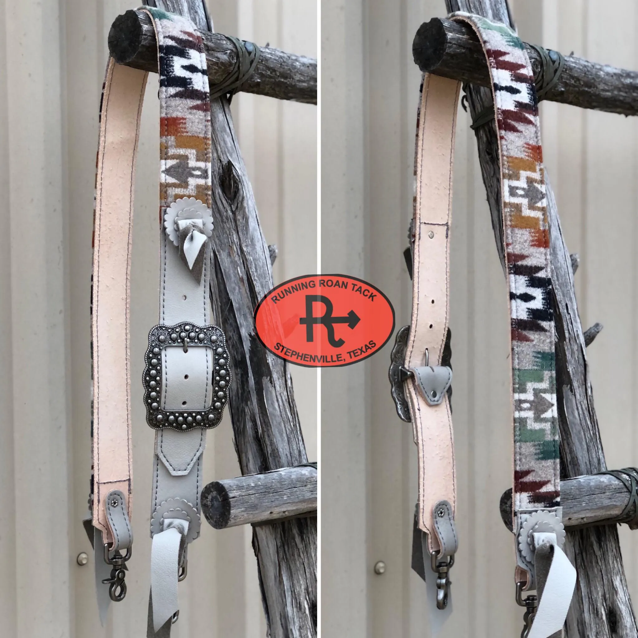 2" Wide Adjustable Grey Leather and Mesilla Wool Cross Body or Shoulder Strap for Handbag, Rope Can, Computer Bag, Camera Bag, etc