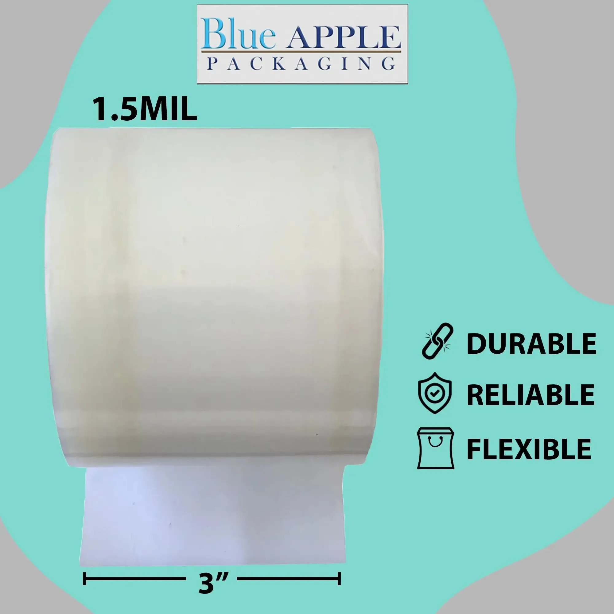 3 inch x 2900ft Poly Tubing Roll 1.5 Mil LDPE Low Density