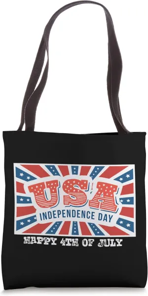 4TH OF JULY - INDEPENDENCE DAY - CUSTOM COLORFUL PRINT Tote Bag