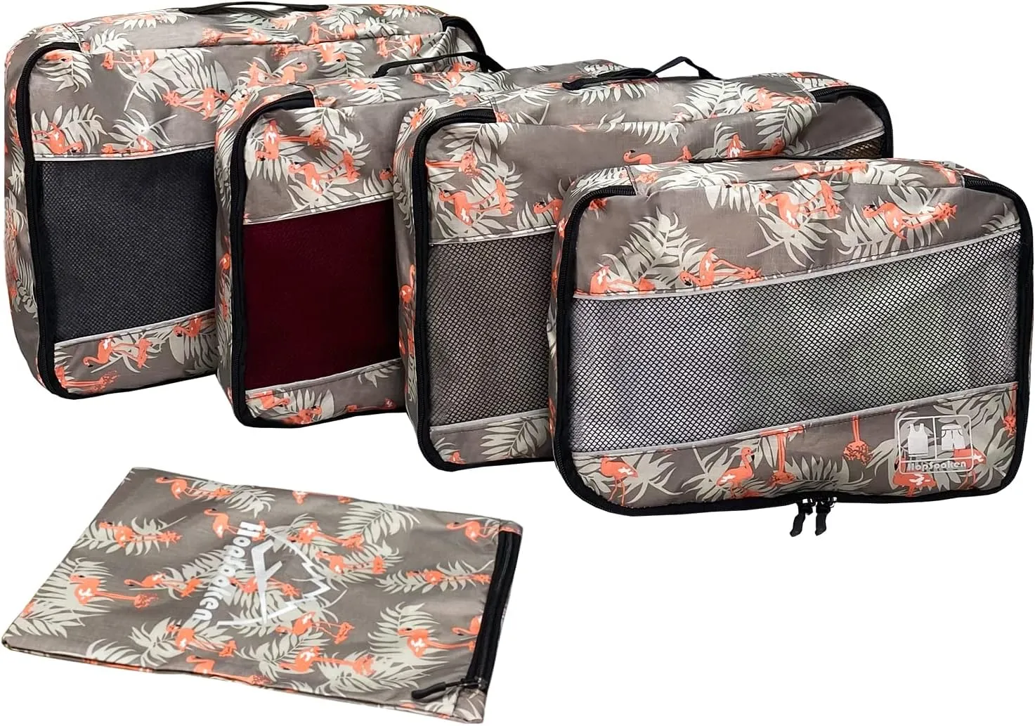 5 Set Packing Cubes for Travel Large Suitcase Luggage Organizer Bags Travel Accessories Vacation 4 Cubes 1 Laundry Pouch Bag