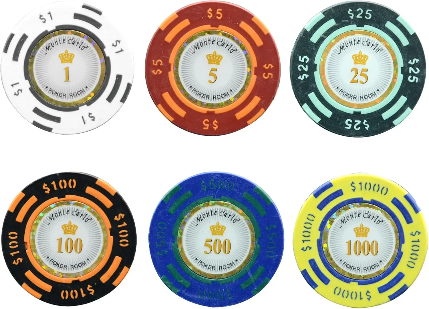 50 Pieces Clay Composite Poker Chips with a Durable Chip Bag, Create a Real Casino Atmosphere, Suitable for Poker Game Nights