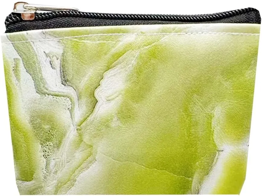 6 Pack PU Leather Zipper Bags Makeup Lipstick Cosmetic Organizer Storage Pouch Carrying Purse (Marble Pattern, Small 3.1" x 5.1")