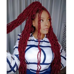 6 Packs Soft Locs Crochet Hair Pre Looped Faux Locs Crochet Braids Goddess Locs Dreadlocs Synthetic Hair For Black Women (118#, 24 Inch (Pack of 6))