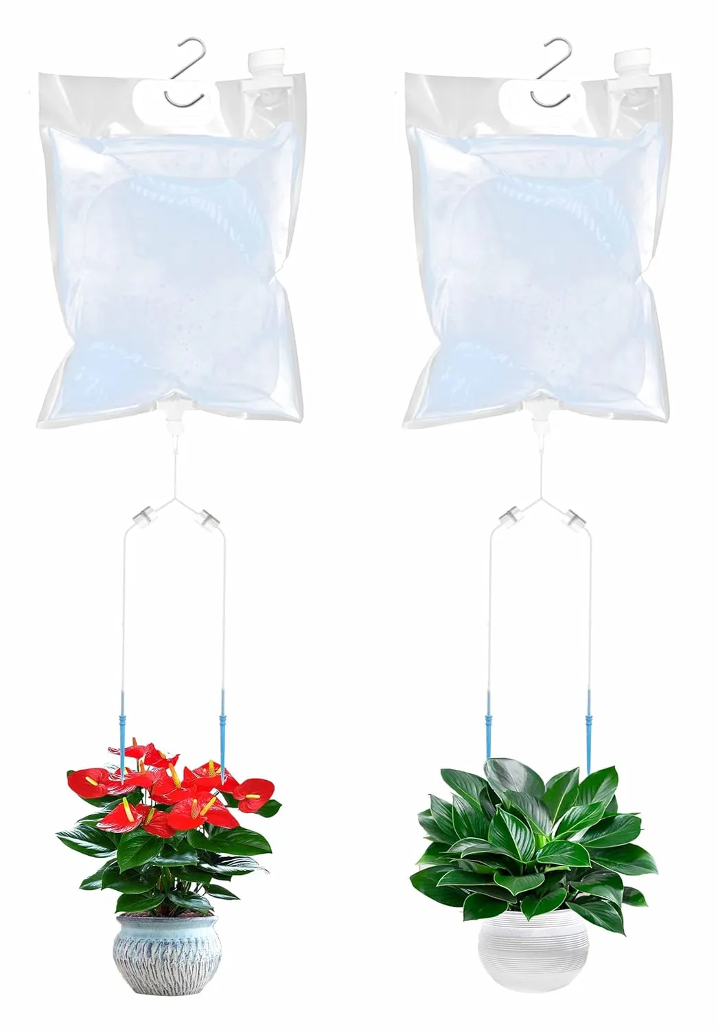 6.5L Extra Large Plant Drip Bag Automatic Drip Bag Adjustable Flow Watering System Device for Indoor and Outdoor Potted Plants (2 PCS)