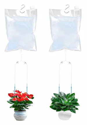 6.5L Extra Large Plant Drip Bag Automatic Drip Bag Adjustable Flow Watering System Device for Indoor and Outdoor Potted Plants (2 PCS)