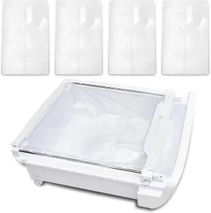 80-Pack Cat Litter Box Liners Compatible with Petsnowy Litter Box, Self-cleaning Waste Drawer Bags for Automatic Cat Litter Box, Clear and Durable Liner