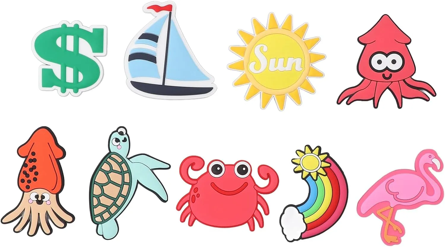 9pcs Beach Charm Accessories Silicone Decorations, Install Removable Inserts for Handbags, Unique Personalized Gifts, Endless Customization Possibilities, for Beach Pool Travel