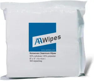 AAWipes Delicate Task Wipers 6" x 6" (Bag of 300 Pcs) Cleanroom Wipes for Lab, Electronics, Pharmaceutics, SMT Electronics Factory,Printing and Semiconductor Industries (Professional Grade)