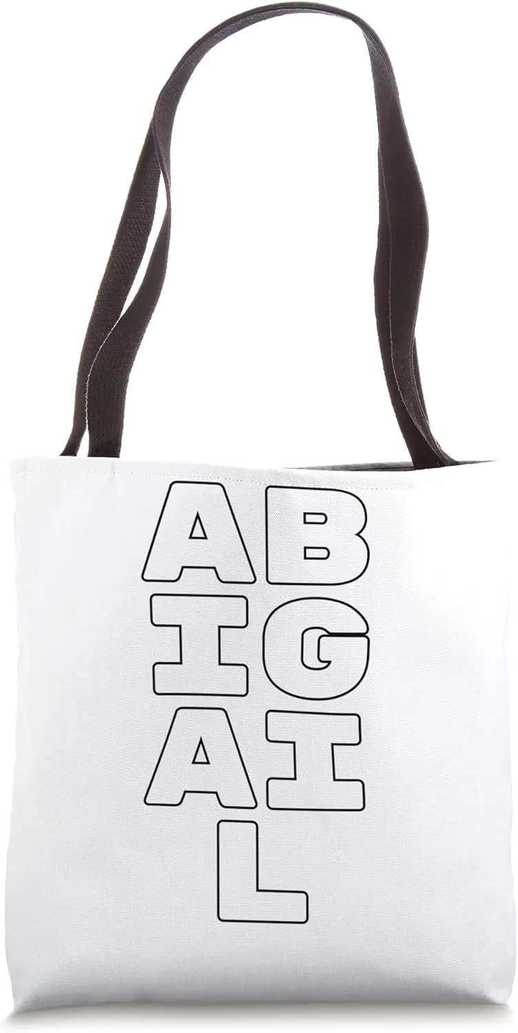 ABIGAIL Personalized Retro Girls Custom ABIGAIL Name Tote Bag