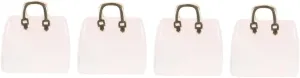 ABOOFAN 4pcs Crystal Bag Ornaments Handbags Tote Bags for Women Desktop Handbag Ornament Cute Bag Handbag Gemstone Figurines Vintage Bags Novelty Bag Handbag Decor Transparent Beach Bag