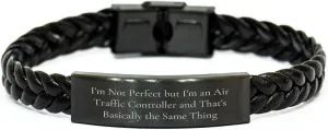 Air Traffic Controller Quotes Funny Leather Bracelet for Men and Women Gifts from Friends on Birthday Unique Presents for Air Traffic Controller Enthusiasts and Aviation Lovers
