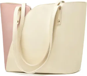 ALARION Tote Bag for Women Soft Faux Leather Shoulder Bag Ladies Zipper Tote Purses for Women Large Satchel Shoulder Handbag