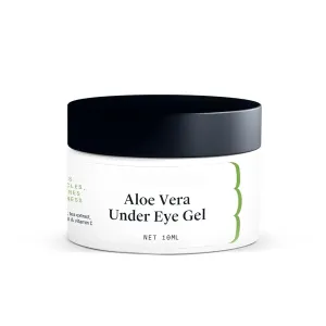 Aloe Vera Under Eye Gel For Dark Circles, Fine Lines & Puffiness (10 ML) | Infused With Coffee Oil, Black Tea, Organic Chamomile & Vitamin C | All Skin Types | All-Natural, Vegan & Cruelty-Free