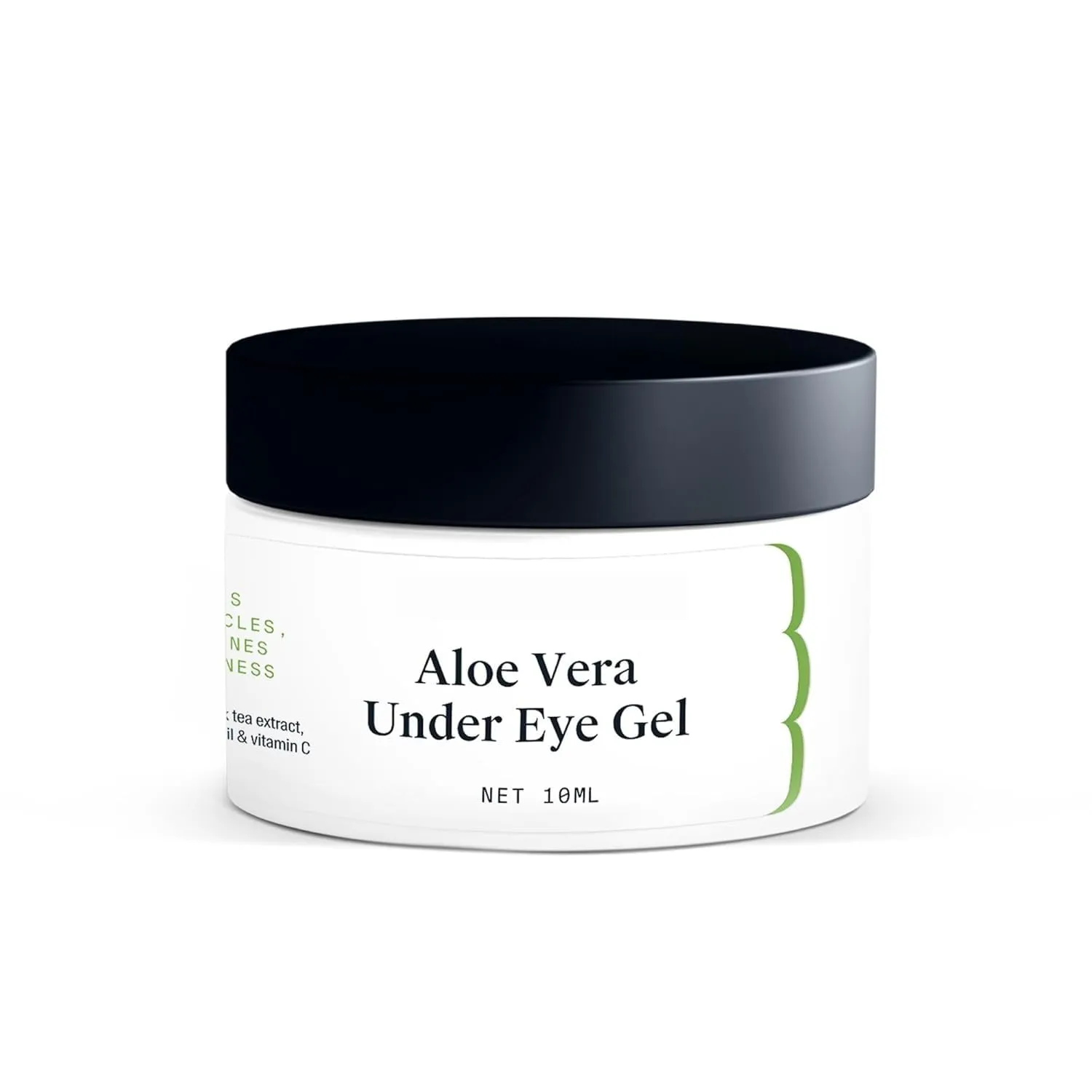 Aloe Vera Under Eye Gel For Dark Circles, Fine Lines & Puffiness (10 ML) | Infused With Coffee Oil, Black Tea, Organic Chamomile & Vitamin C | All Skin Types | All-Natural, Vegan & Cruelty-Free
