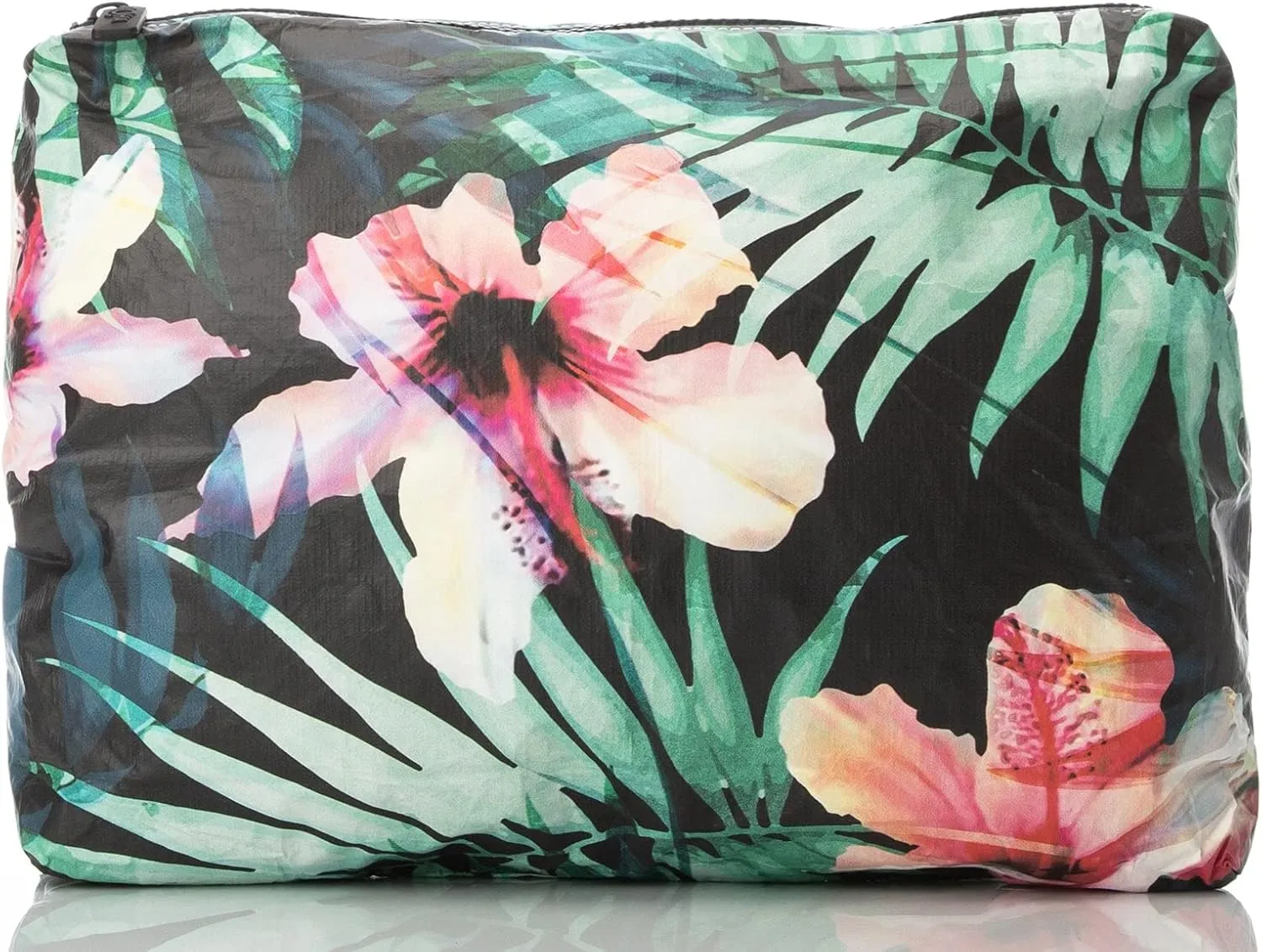 ALOHA Collection Mid Pouch, Lightweight, Packable, & Splash-Proof Pouch for Travel, Makeup, Toiletries, Organization, Gym, Pool & Beach. Easy to Clean Material. (11" x 8.5")