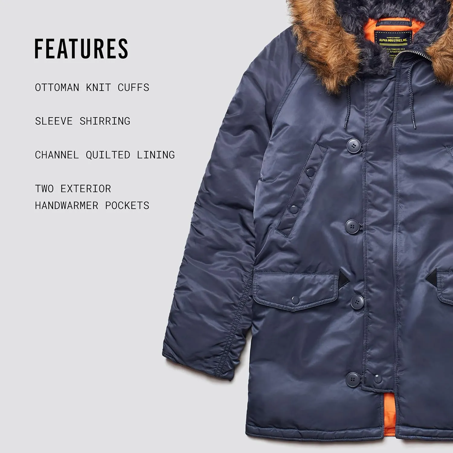 Alpha Industries Men's Slim Fit N-3b Parka