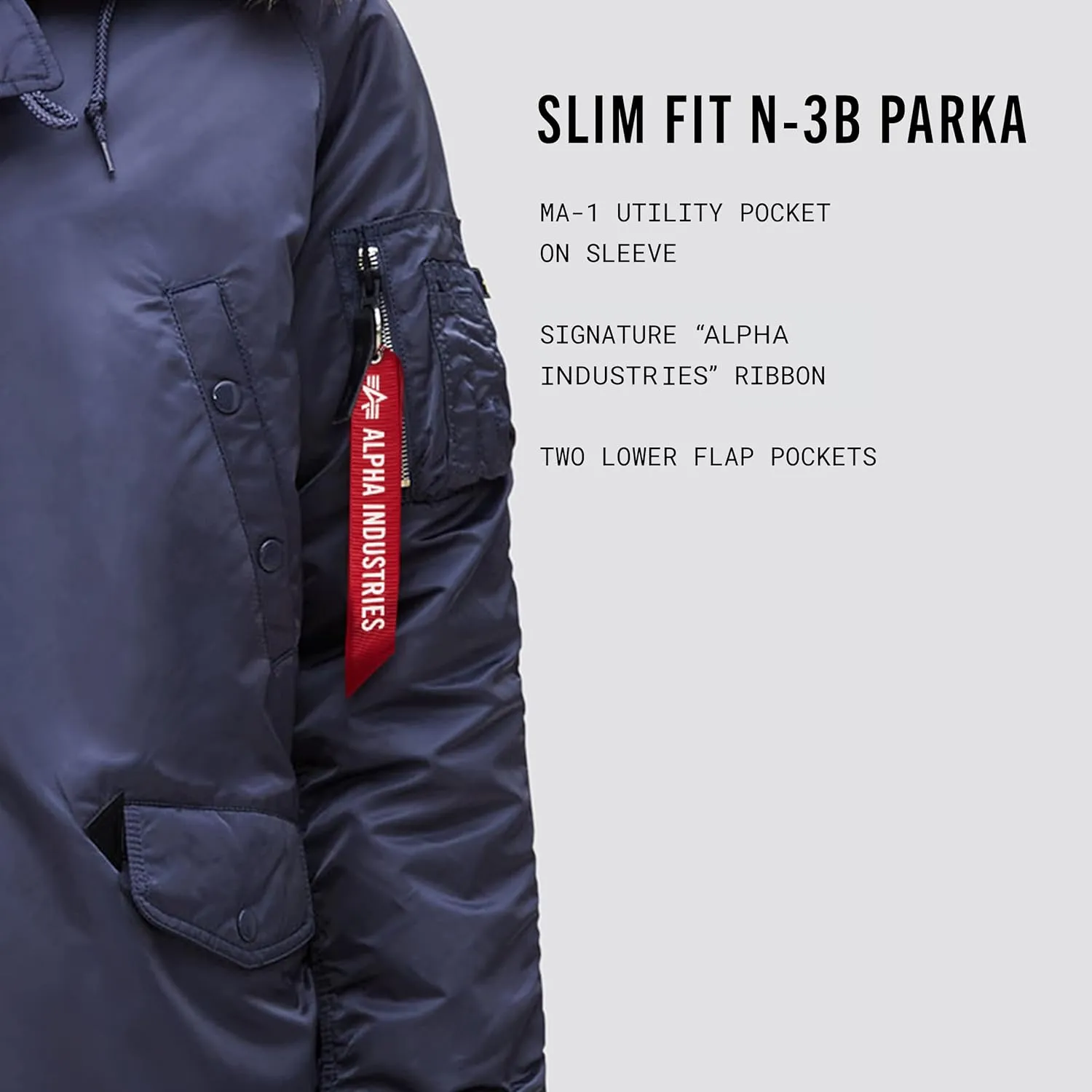 Alpha Industries Men's Slim Fit N-3b Parka