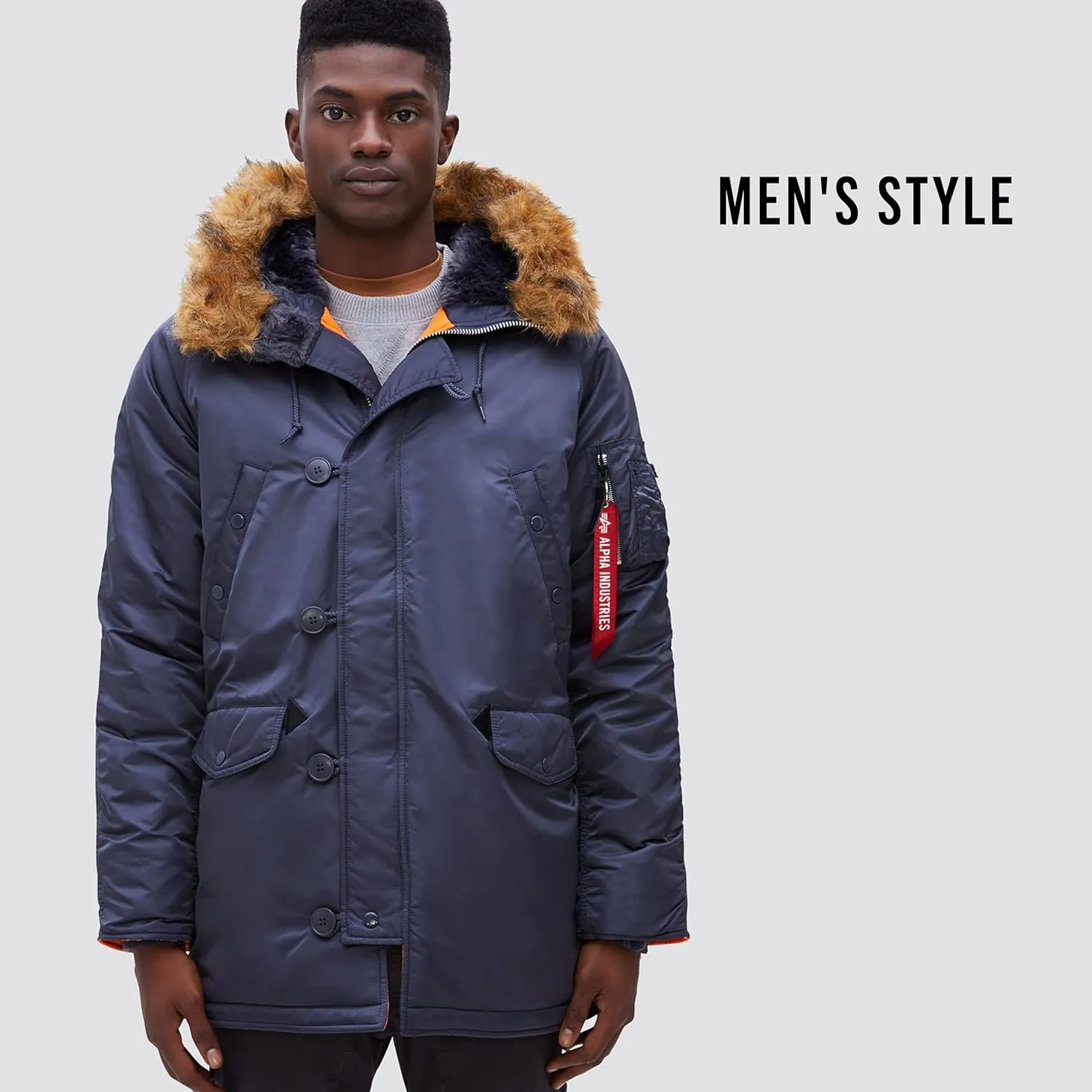 Alpha Industries Men's Slim Fit N-3b Parka