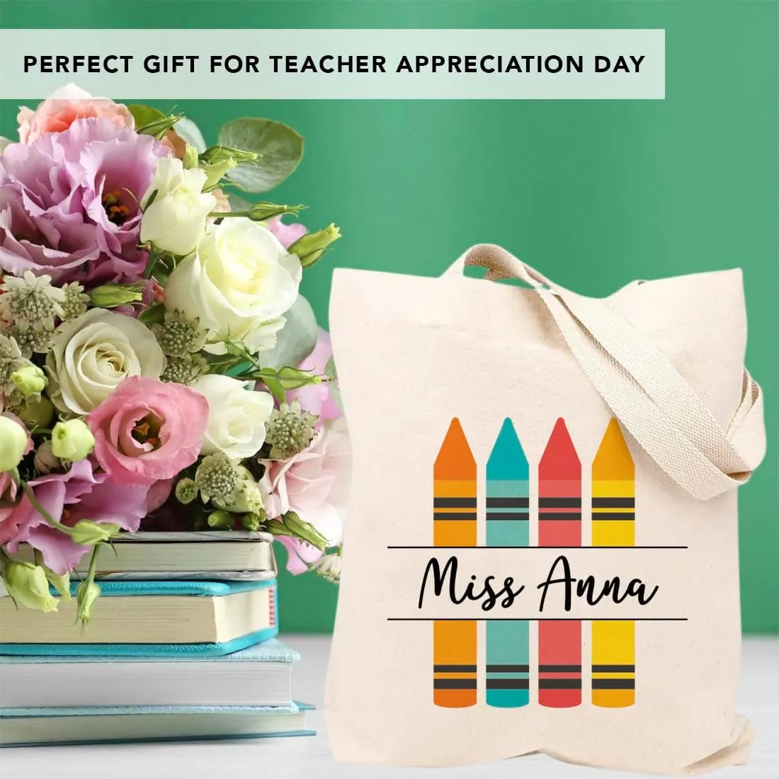 Andaz Press 15" x 15.75" Tote Bags - Best Teacher Gifts for Women