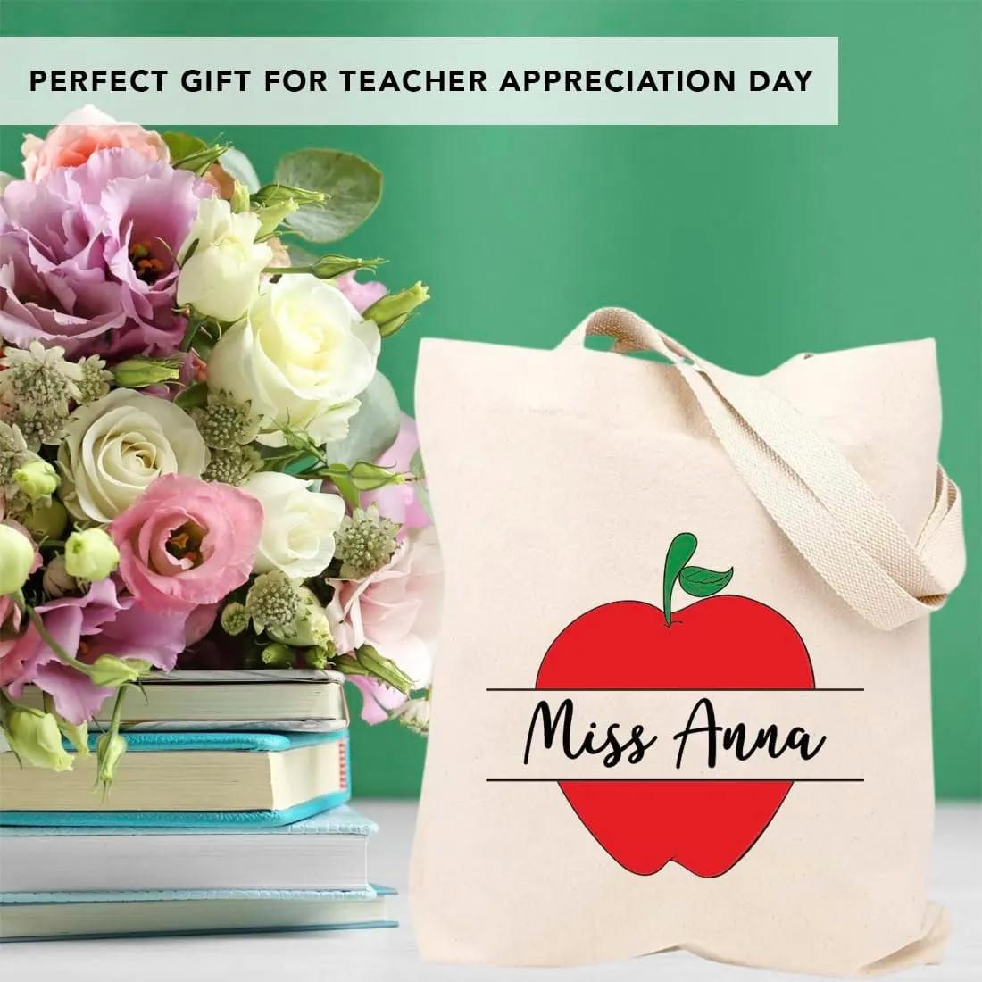 Andaz Press 15" x 15.75" Tote Bags - Best Teacher Gifts for Women