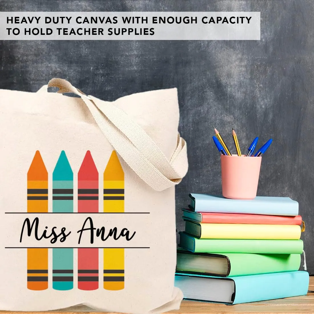 Andaz Press 15" x 15.75" Tote Bags - Best Teacher Gifts for Women