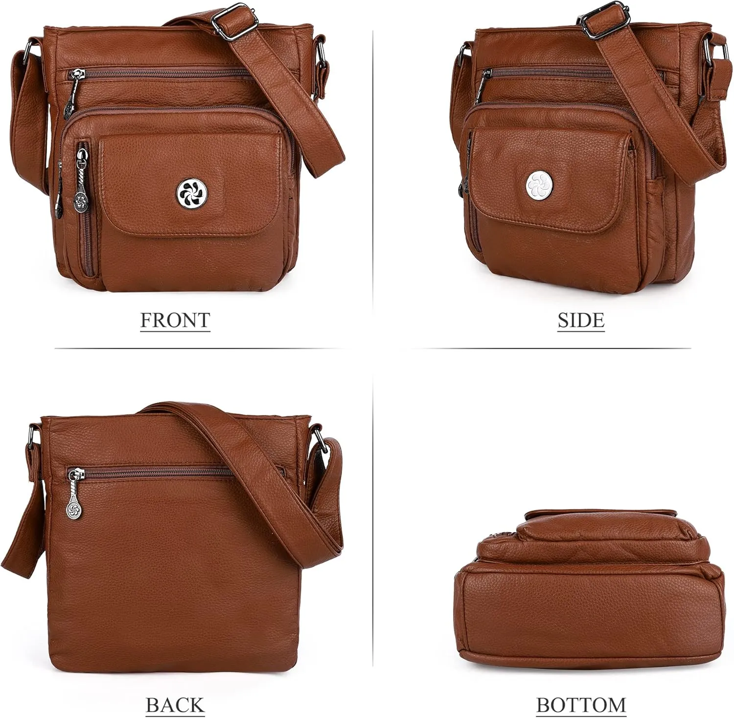 Angel Kiss Crossbody Bags Faux Vegan Leather Shoulder Bags for Women Small Handbag with Adjustable Strap