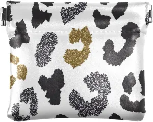 Animal Skin Leopard Coin Purse for Men Women Leather Custom Squeeze Small Change Purse for Girls