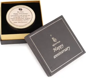 Anniversary Sundial Gift for Him or Her Sundial Clock Compass - Unique Gift for Husband or Wife, Men 1st Wedding Anniversary 50th 40th 25th 20th Year Celebration