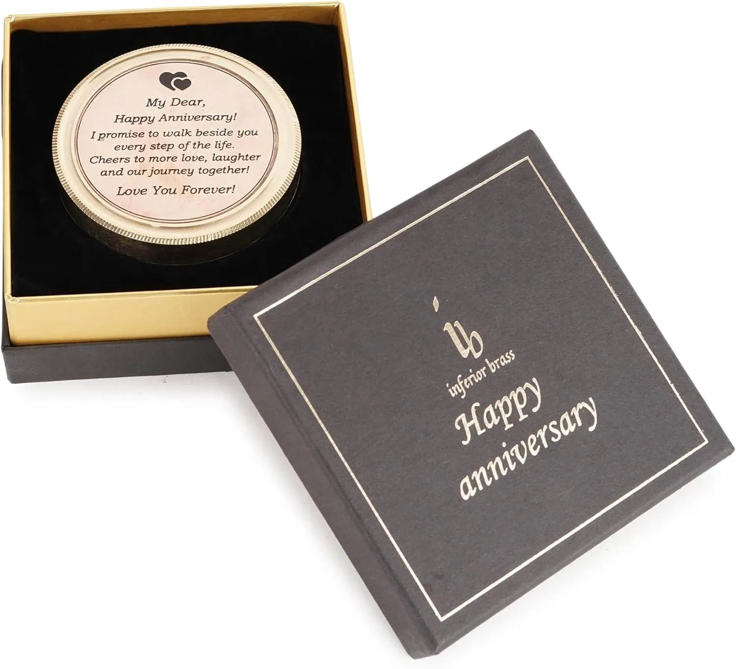 Anniversary Sundial Gift for Him or Her Sundial Clock Compass - Unique Gift for Husband or Wife, Men 1st Wedding Anniversary 50th 40th 25th 20th Year Celebration
