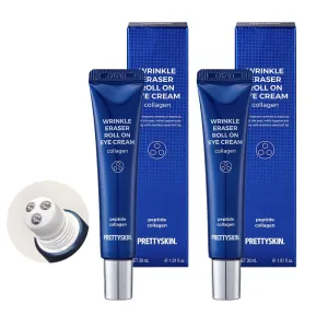 Anti-Aging Roll-On Eye Cream for Dark Circles and Puffiness – Helps Improve Skin Elasticity with Vitamin A & Collagen – Cooling Stainless Steel Tip – 1.01 fl. oz.(Collagen 2CT)