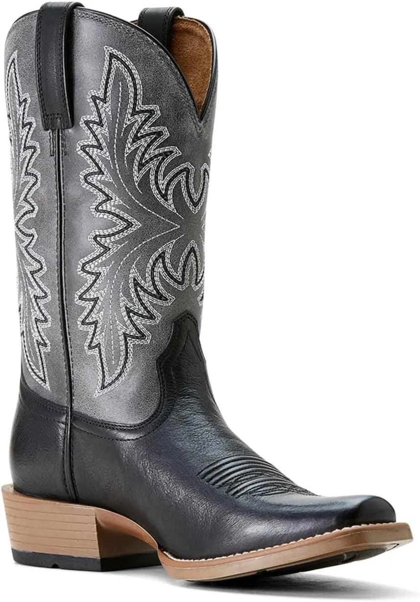 ARIAT Men`s Renegade Black Night 12In Titanium Top Cowboy Boot