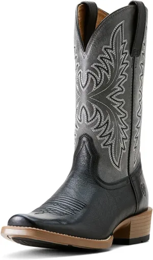 ARIAT Men`s Renegade Black Night 12In Titanium Top Cowboy Boot