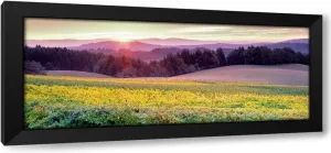 ArtDirect Sunrise and Alpine Vineyards Custom Framed Art Print Giclee Print or Canvas Options with Various Sizes and Customization by PhotoDF (572056)