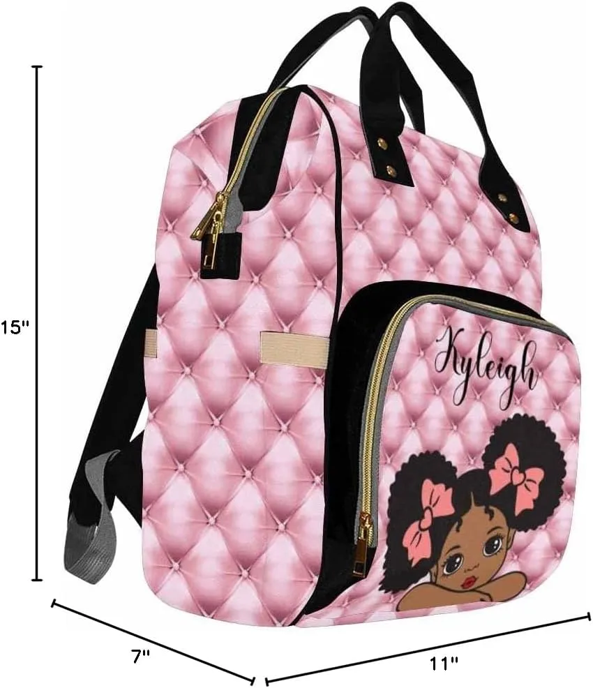Artsadd Personalized Diaper Bag with Name - Custom Name Backpack for Kids Boys Girls School Bag - Personalized Monogrammed Travel Backpack Daypack Handbag Shoulder Bag for Unisex Hiking Camping Work