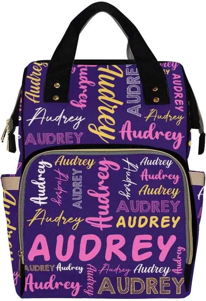 Artsadd Personalized Diaper Bag with Name - Custom Name Backpack for Kids Boys Girls School Bag - Personalized Monogrammed Travel Backpack Daypack Handbag Shoulder Bag for Unisex Hiking Camping Work
