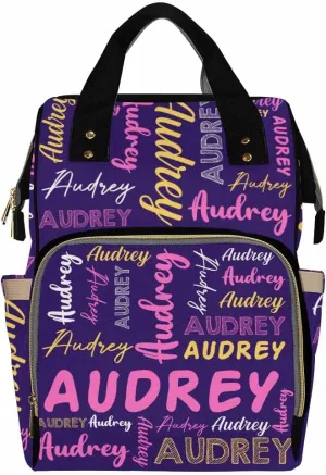 Artsadd Personalized Diaper Bag with Name - Custom Name Backpack for Kids Boys Girls School Bag - Personalized Monogrammed Travel Backpack Daypack Handbag Shoulder Bag for Unisex Hiking Camping Work