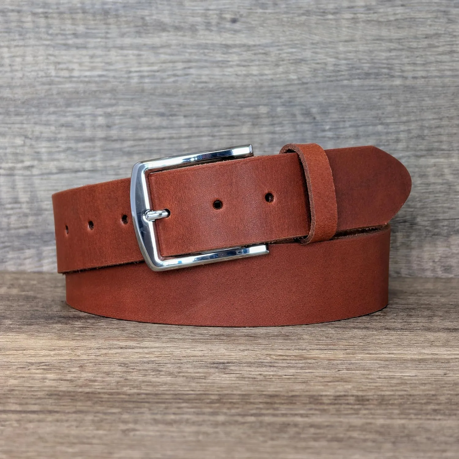 Ashford Ridge Made in England 40mm Full Grain Leather Belt with Classic Buckle
