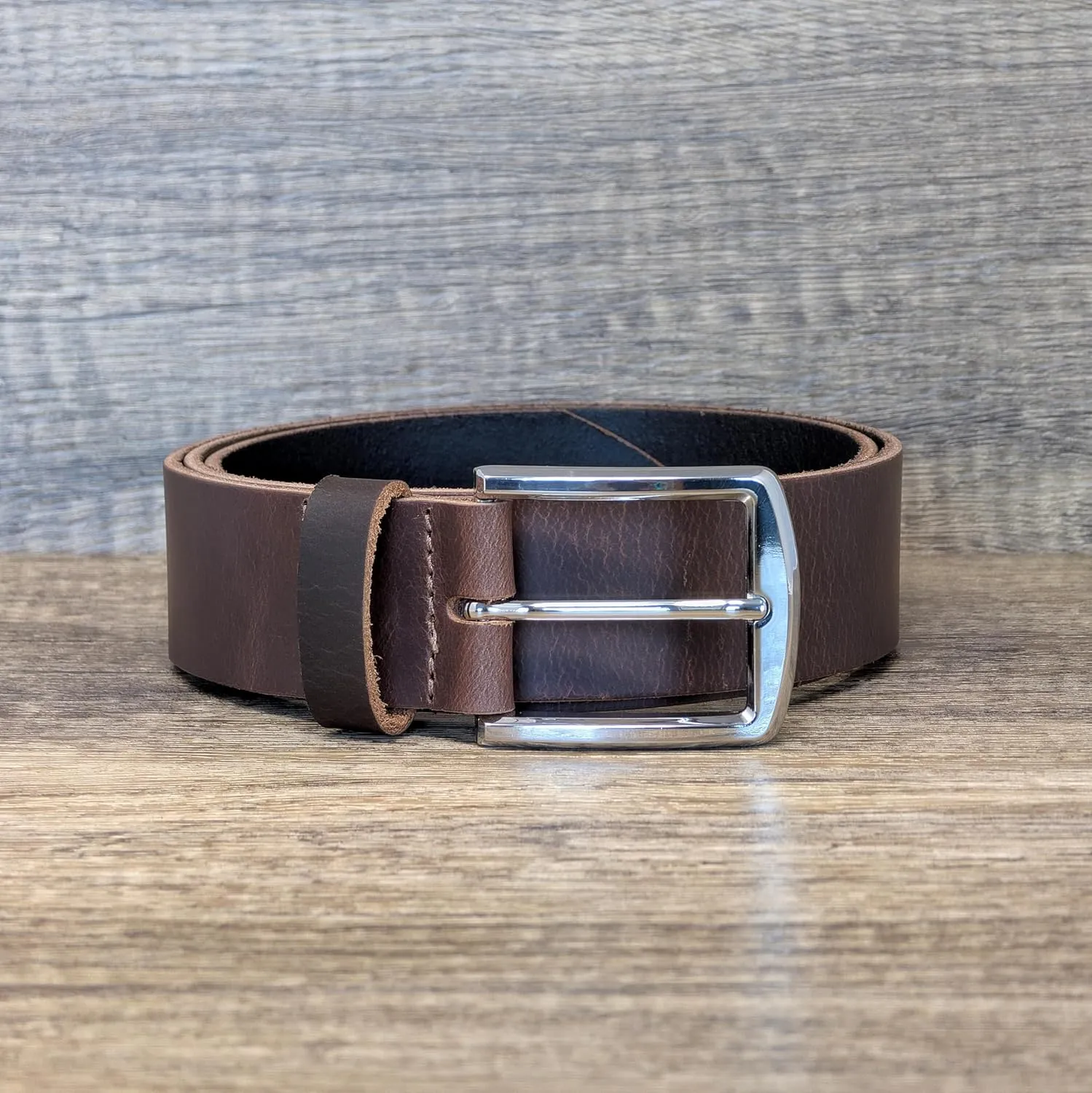 Ashford Ridge Made in England 40mm Full Grain Leather Belt with Classic Buckle