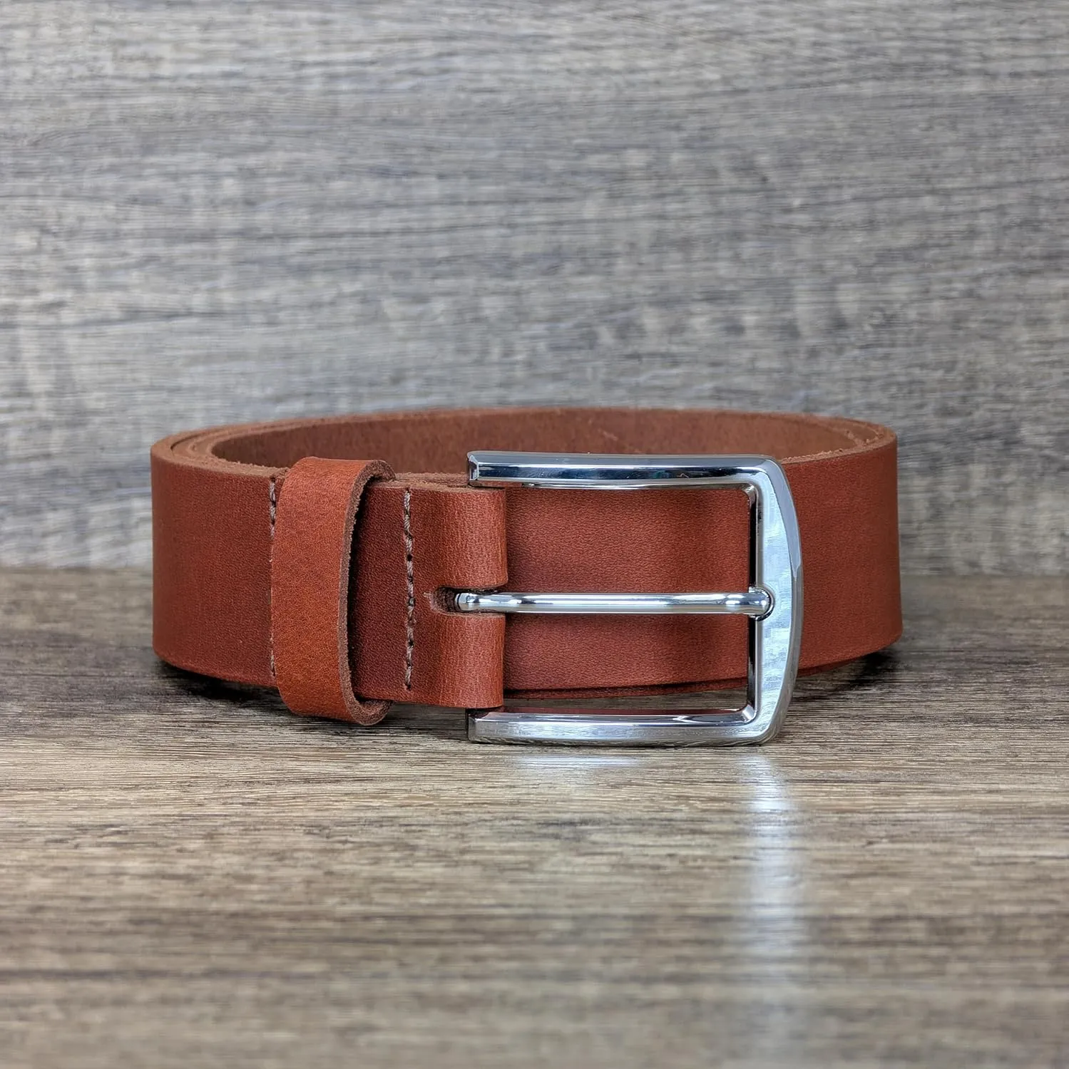 Ashford Ridge Made in England 40mm Full Grain Leather Belt with Classic Buckle