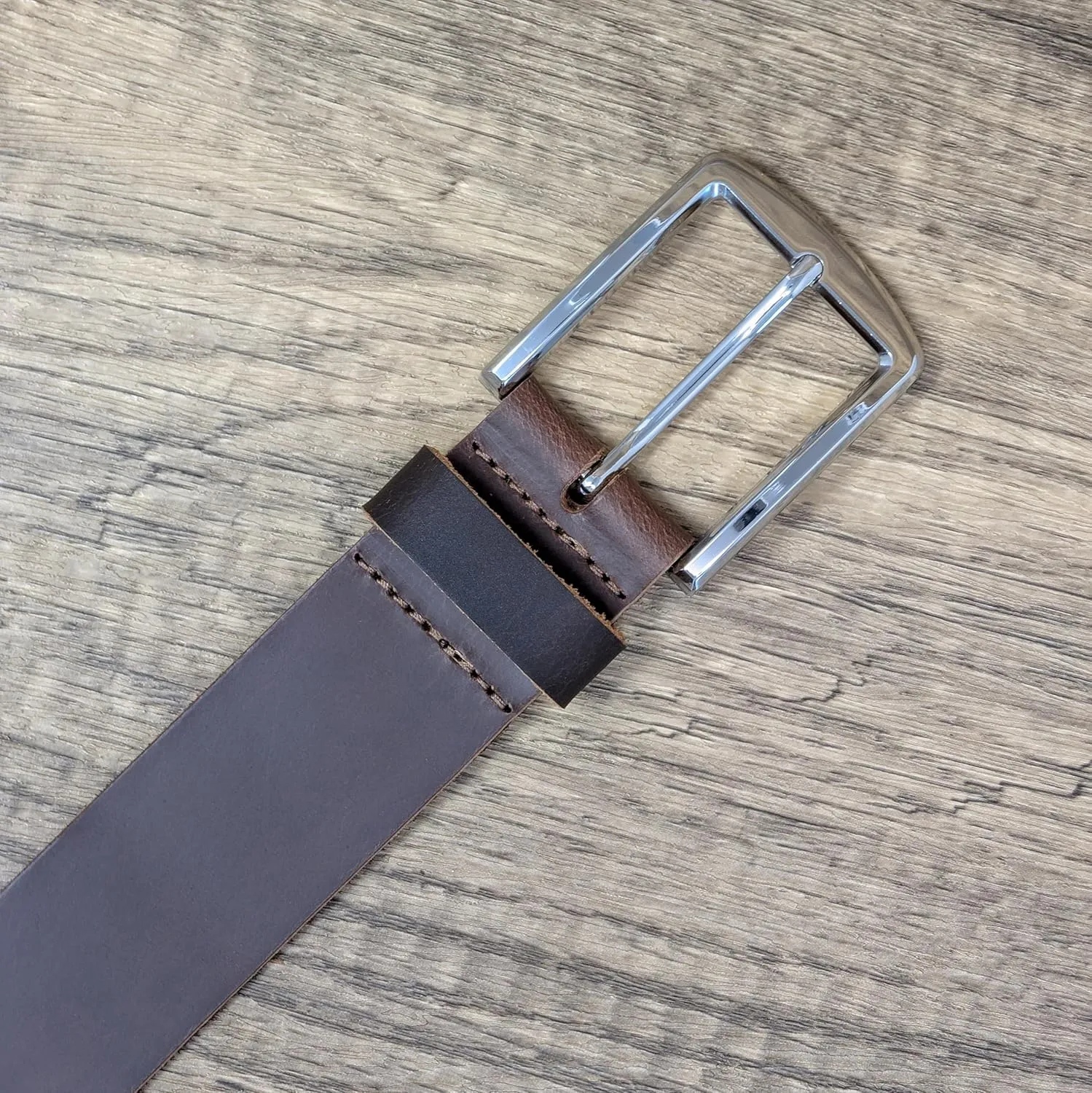 Ashford Ridge Made in England 40mm Full Grain Leather Belt with Classic Buckle